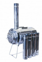 Печь походная Век Вепрь-2 с шарнирным экраном