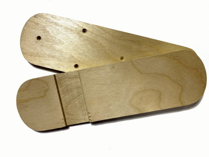 Лыжи Лесные, дерево-пластик, длина 155 см, ширина 11 см